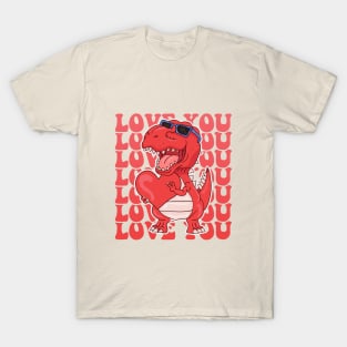 I Steal Hearts Dinosaur Trex Valentines Day T-Shirt